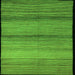 Square Abstract Green Modern Rug, abs5266grn