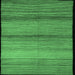 Square Abstract Emerald Green Modern Rug, abs5266emgrn