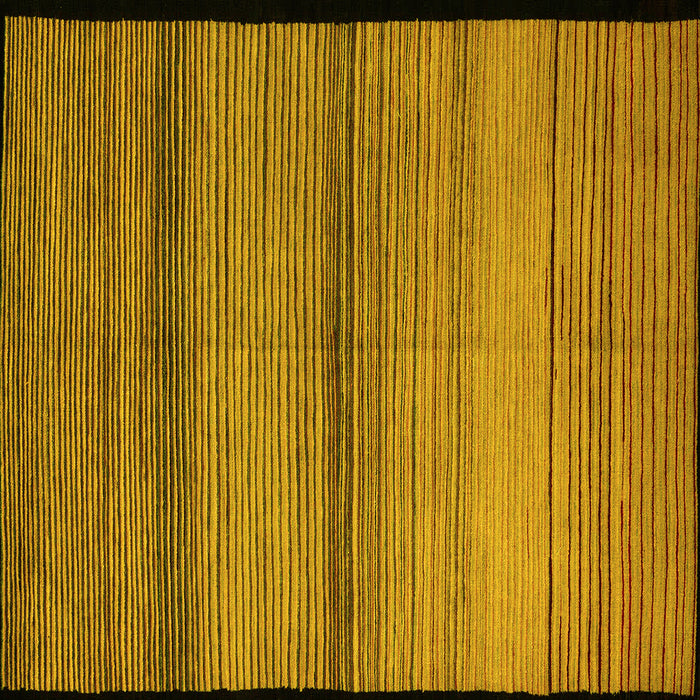 Square Abstract Yellow Modern Rug, abs5266yw