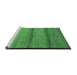 Sideview of Machine Washable Abstract Emerald Green Modern Area Rugs, wshabs5266emgrn