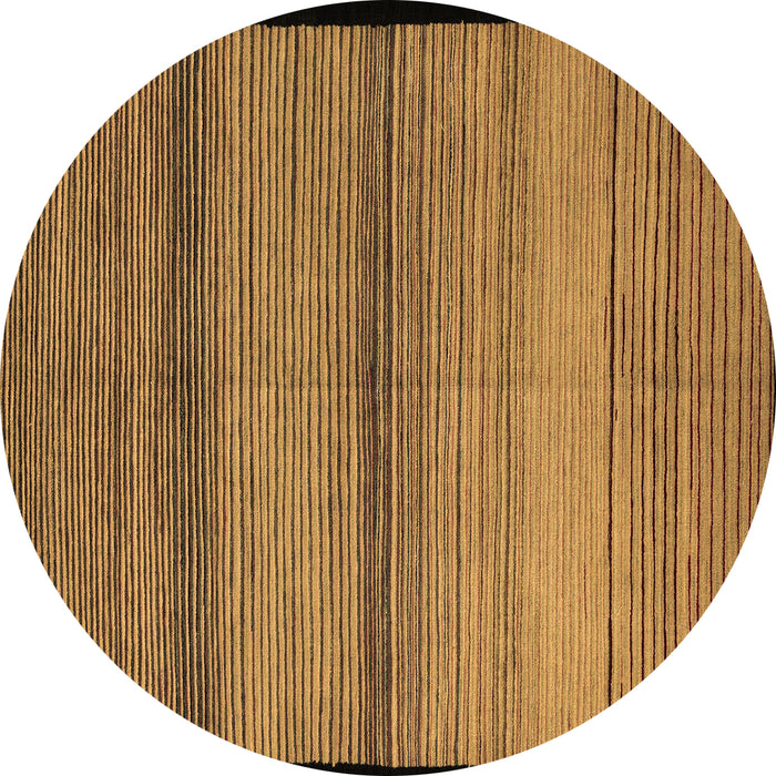 Round Machine Washable Abstract Brown Modern Rug, wshabs5266brn