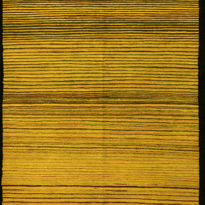 Machine Washable Abstract Yellow Modern Rug, wshabs5266yw