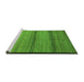 Sideview of Machine Washable Abstract Green Modern Area Rugs, wshabs5266grn