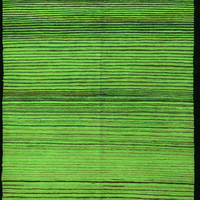 Machine Washable Abstract Green Modern Area Rugs, wshabs5266grn