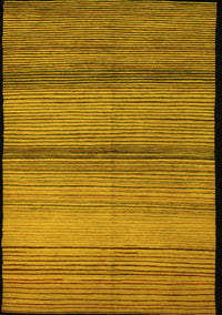 Abstract Yellow Modern Rug, abs5266yw