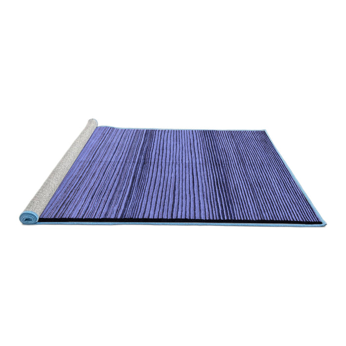 Sideview of Machine Washable Abstract Blue Modern Rug, wshabs5266blu