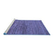 Sideview of Machine Washable Abstract Blue Modern Rug, wshabs5267blu