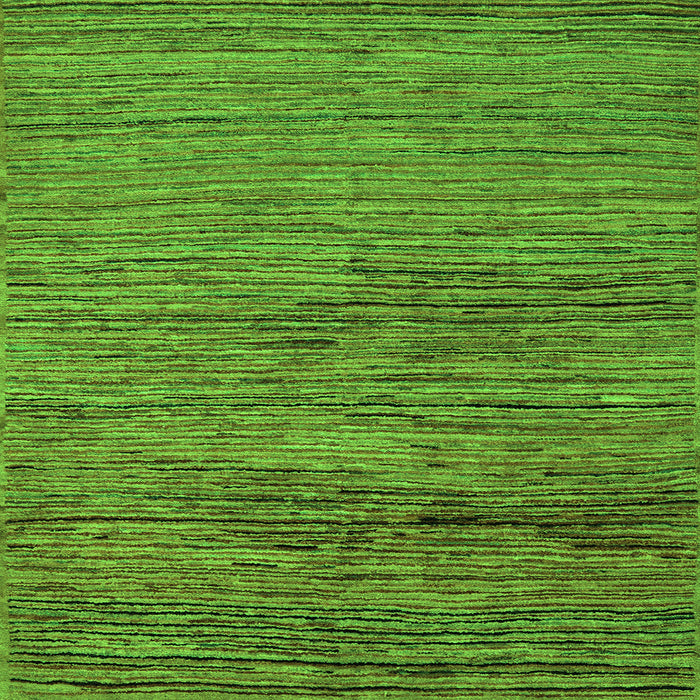Square Machine Washable Abstract Green Modern Area Rugs, wshabs5267grn