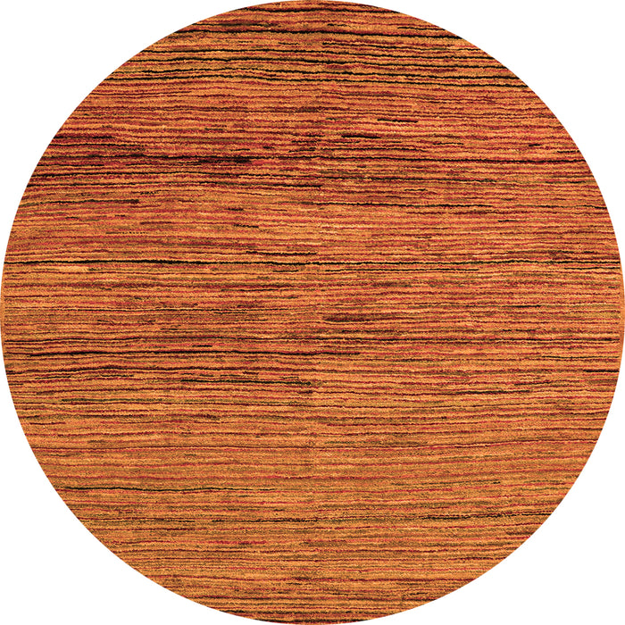 Round Abstract Orange Modern Rug, abs5267org