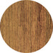 Round Abstract Brown Modern Rug, abs5267brn