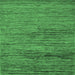 Square Abstract Emerald Green Modern Rug, abs5267emgrn