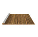 Sideview of Machine Washable Abstract Brown Modern Rug, wshabs5268brn