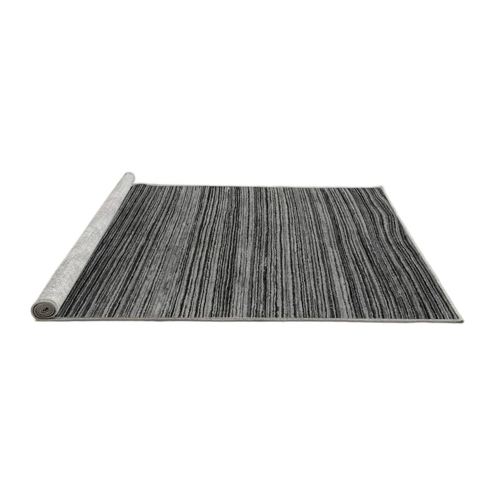 Sideview of Machine Washable Abstract Gray Modern Rug, wshabs5268gry