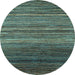 Round Abstract Light Blue Modern Rug, abs5268lblu