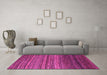 Machine Washable Abstract Pink Modern Rug in a Living Room, wshabs5268pnk