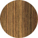 Round Abstract Brown Modern Rug, abs5268brn