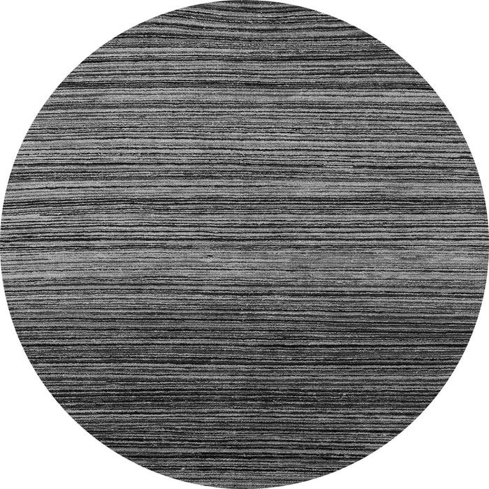 Round Machine Washable Abstract Gray Modern Rug, wshabs5268gry