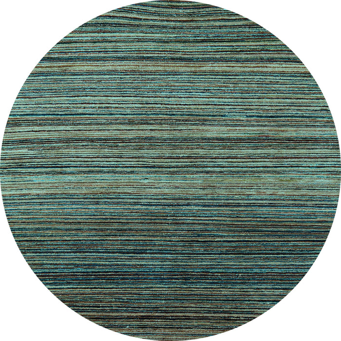 Round Machine Washable Abstract Light Blue Modern Rug, wshabs5268lblu