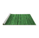 Sideview of Machine Washable Abstract Emerald Green Modern Area Rugs, wshabs5268emgrn