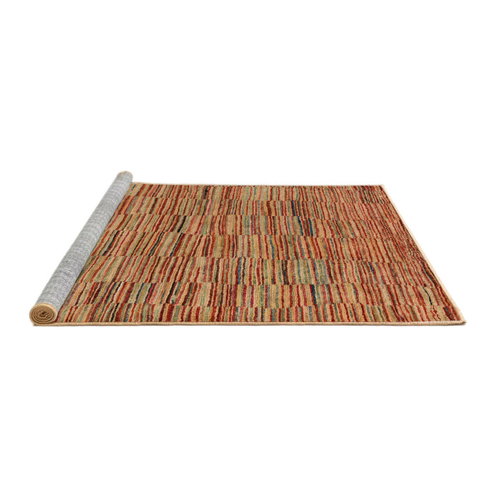 Sideview of Machine Washable Abstract Gold Rug, wshabs5269