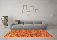 Machine Washable Abstract Orange Modern Rug, wshabs5269org