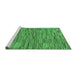 Sideview of Machine Washable Abstract Emerald Green Modern Area Rugs, wshabs5269emgrn