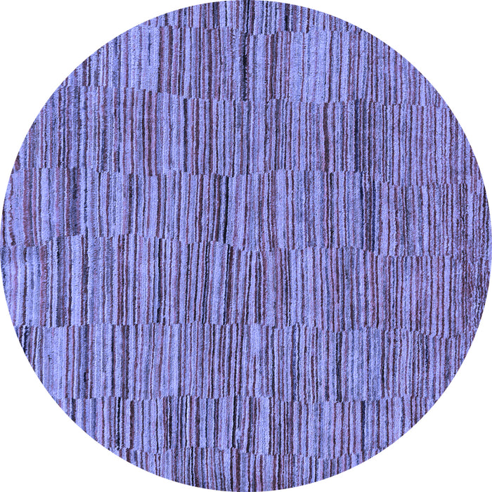 Round Abstract Blue Modern Rug, abs5269blu
