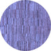 Round Abstract Blue Modern Rug, abs5269blu