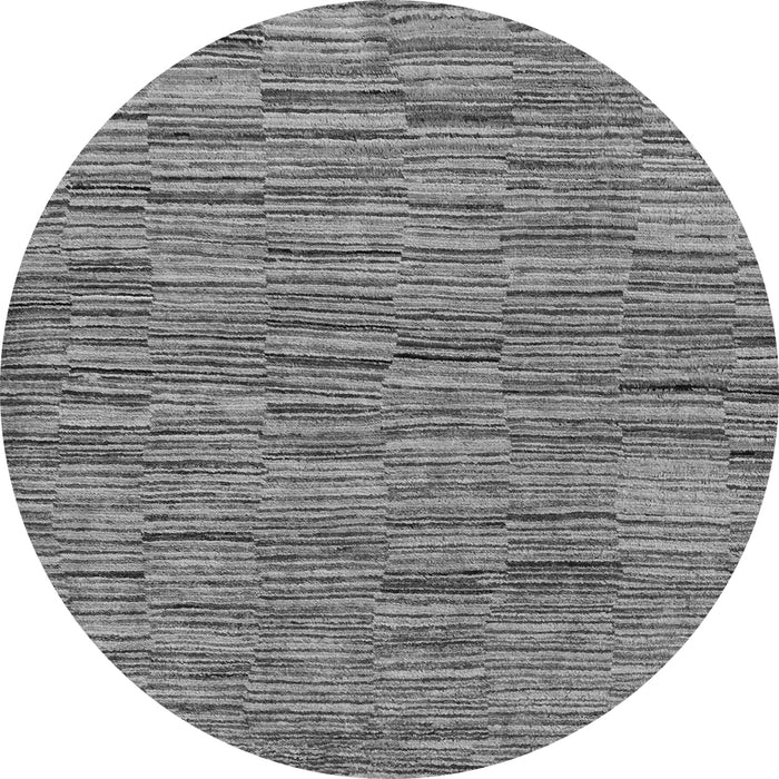 Round Machine Washable Abstract Gray Modern Rug, wshabs5269gry