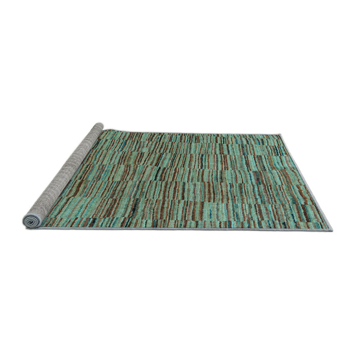 Sideview of Machine Washable Abstract Light Blue Modern Rug, wshabs5269lblu