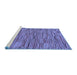 Sideview of Machine Washable Abstract Blue Modern Rug, wshabs5269blu