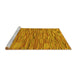 Sideview of Machine Washable Abstract Yellow Modern Rug, wshabs5269yw