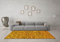 Machine Washable Abstract Yellow Modern Rug, wshabs5269yw