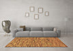 Machine Washable Abstract Brown Modern Rug in a Living Room,, wshabs5269brn