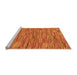 Sideview of Machine Washable Abstract Orange Modern Area Rugs, wshabs5269org