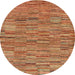 Round Machine Washable Abstract Gold Rug, wshabs5269