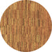 Round Abstract Brown Modern Rug, abs5269brn