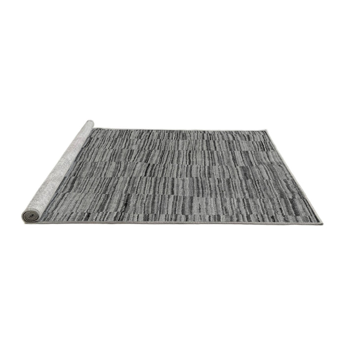 Sideview of Machine Washable Abstract Gray Modern Rug, wshabs5269gry