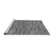 Sideview of Machine Washable Abstract Gray Modern Rug, wshabs5269gry