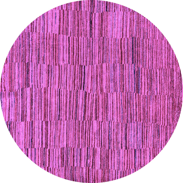 Round Abstract Purple Modern Rug, abs5269pur