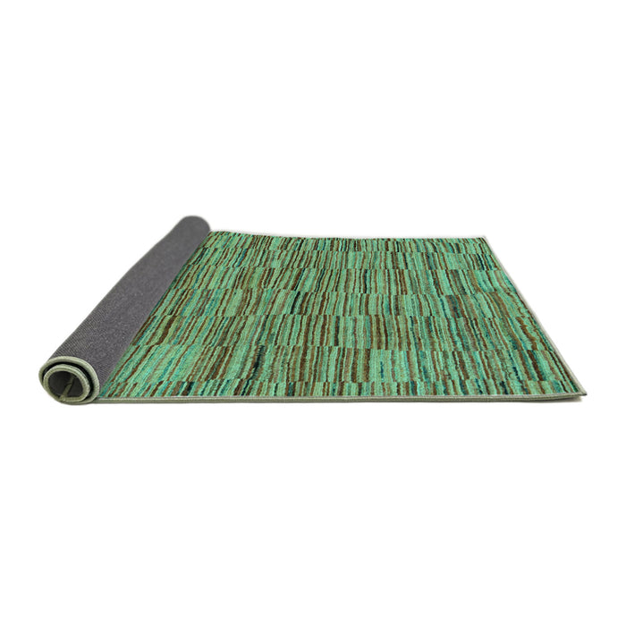 Sideview of Abstract Turquoise Modern Rug, abs5269turq