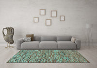 Machine Washable Abstract Light Blue Modern Rug, wshabs5269lblu