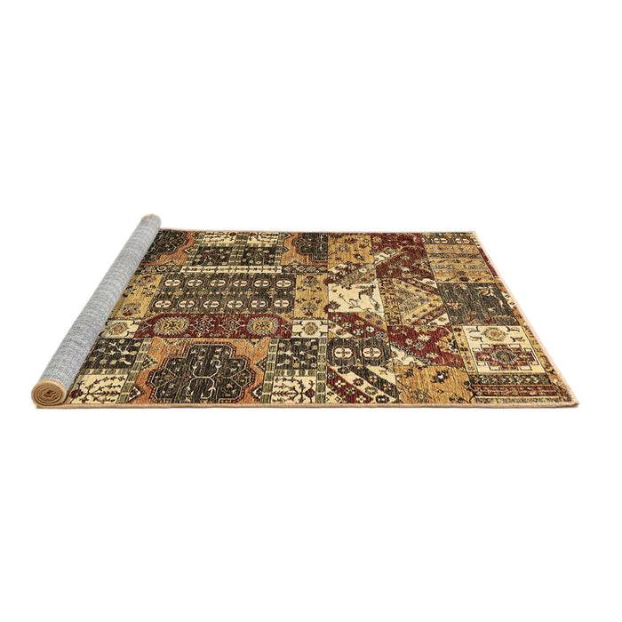 Sideview of Machine Washable Southwestern Brown Country Rug, wshabs526brn