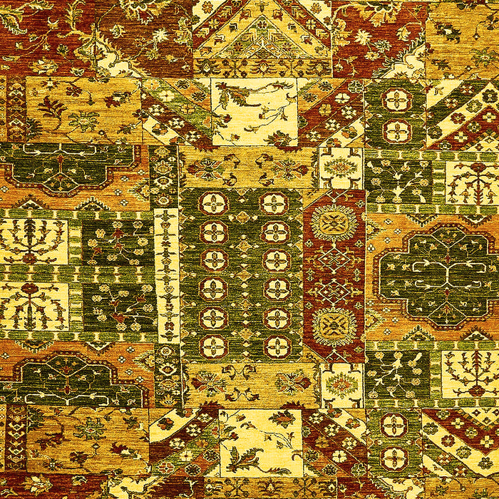 Southwestern Yellow Country Rug, abs526yw