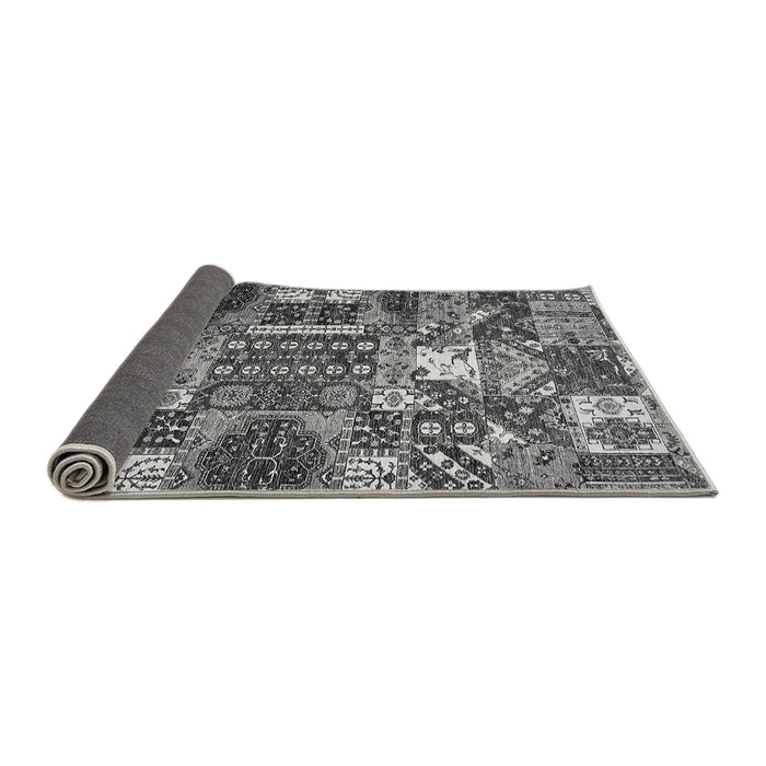 Sideview of Southwestern Gray Country Rug, abs526gry