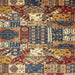 Square Abstract Brown Southwestern Rug, abs526