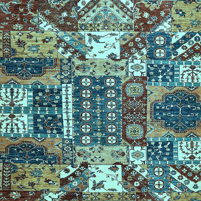 Southwestern Light Blue Country Rug, abs526lblu