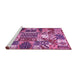 Sideview of Machine Washable Southwestern Pink Country Rug, wshabs526pnk