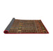 Sideview of Abstract Orange Brown Modern Rug, abs527