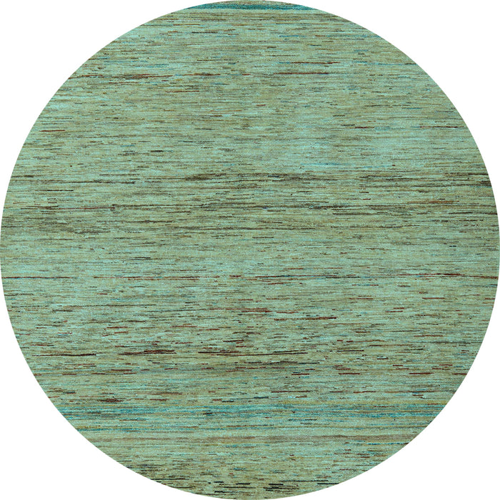 Round Machine Washable Abstract Light Blue Modern Rug, wshabs5270lblu